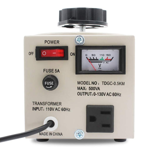 Regulador de voltaje variable del transformador variable, salida 0-130 V, entrada de 110 V-120 V