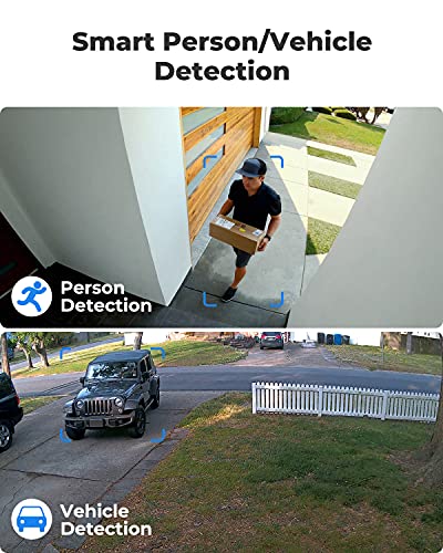 REOLINK Cámara de seguridad de 5 MP para exteriores con focos, zoom óptico 5X, visión nocturna a color, detección de personas/vehículos, sistema de cámara de seguridad WiFi de 2.4/5 GHz, compatible con reproducción inteligente, RLC-511WA