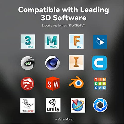 Revopoint POP Escáner 3D de 0.002in precisión de 10FPS velocidad de escaneo para impresión 3D color