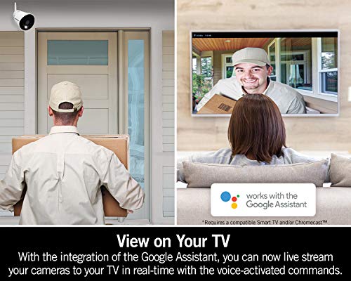 Night Owl - Cámara IP IP HD de 1080p con alimentación de CA para interiores y exteriores con visión nocturna de 100 pies, audio de 2 vías, foco integrado, amplio ángulo de visión y aplicación de visión remota gratuita, paquete de 2
