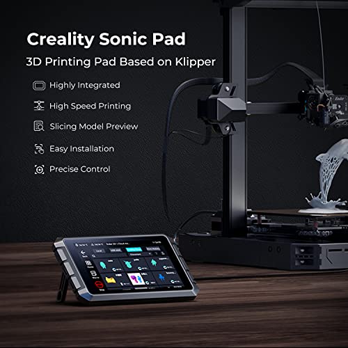 Creality Sonic Pad Klipper, accesorios de impresora 3D con visualización táctil de 7 pulgadas, almohadilla inteligente basada en Firmware Klipper con mayor velocidad de impresión para impresoras 3D Ender 3 V2/Ender 3 Pro/Ender 3 S1, actualizaciones FDM 3D