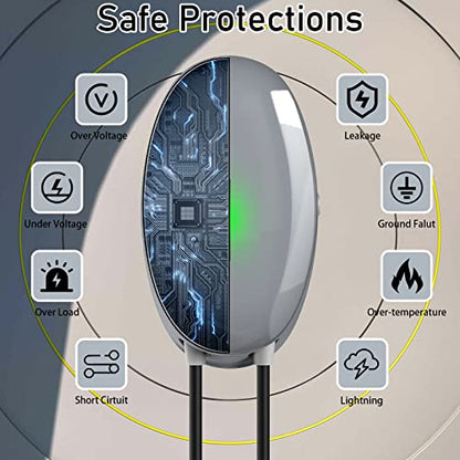 WISSENERGY - Cargador eléctrico de 40 A EV nivel 2 para coche, 220 V-240 V, 8,8 KW WSDD054 para interiores y exteriores NEMA 14-50 EV conector J1772 (40 A, NEMA 14-50)