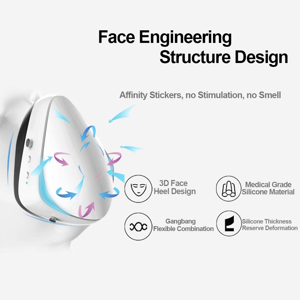 Smart Electric Masks - Medical Grade Fresh Air Purifying Mask with 10PCS Replacement Filters Anti Pollution/Anti Haze/Dust Proof Mask for Exhaust Gas