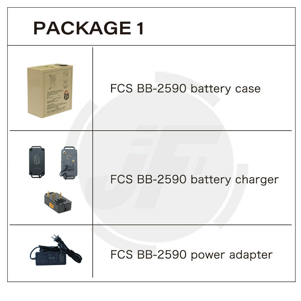 FCS Military BB-2590 Recargable  Li-Ion Battery Case 16×3500 Mah 