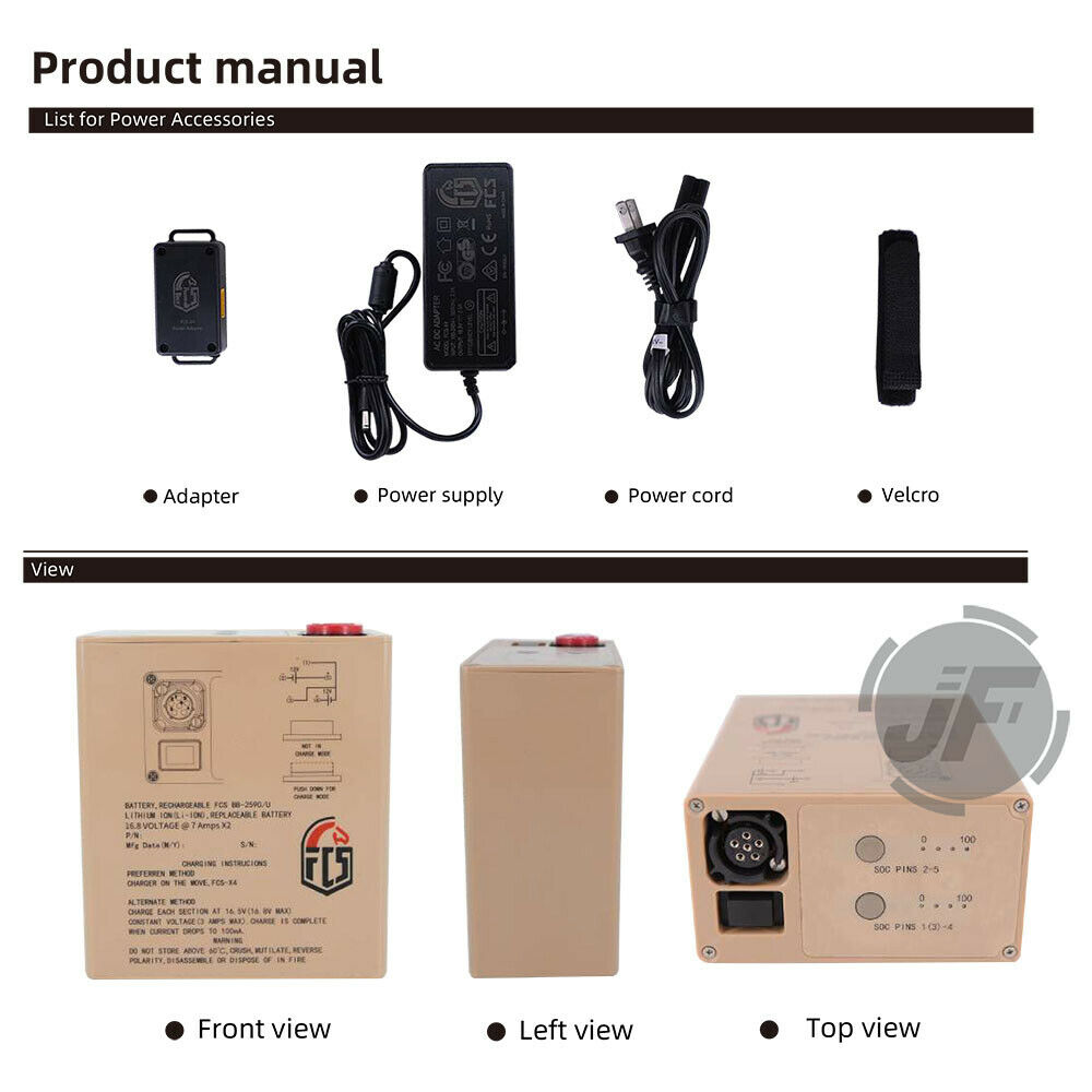 FCS Military BB-2590 Recargable  Li-Ion Battery Case 16×3500 Mah 