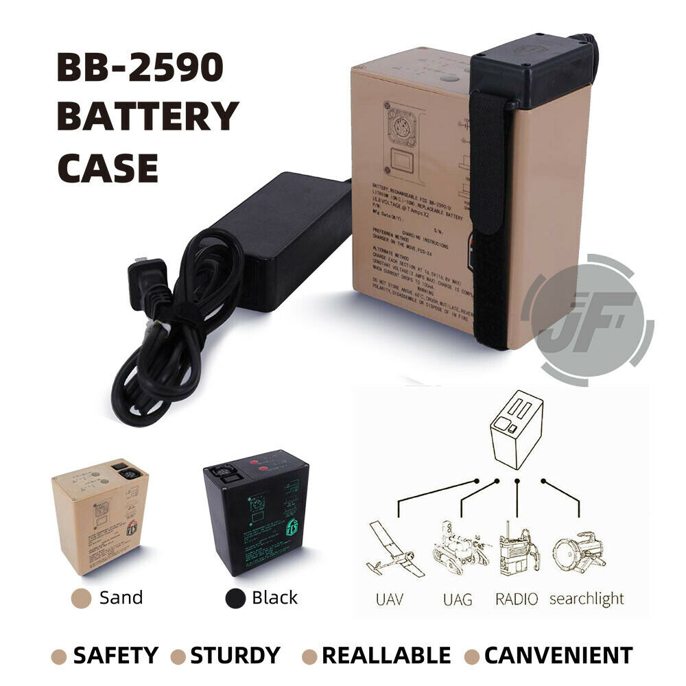 FCS Military BB-2590 Recargable  Li-Ion Battery Case 16×3500 Mah 