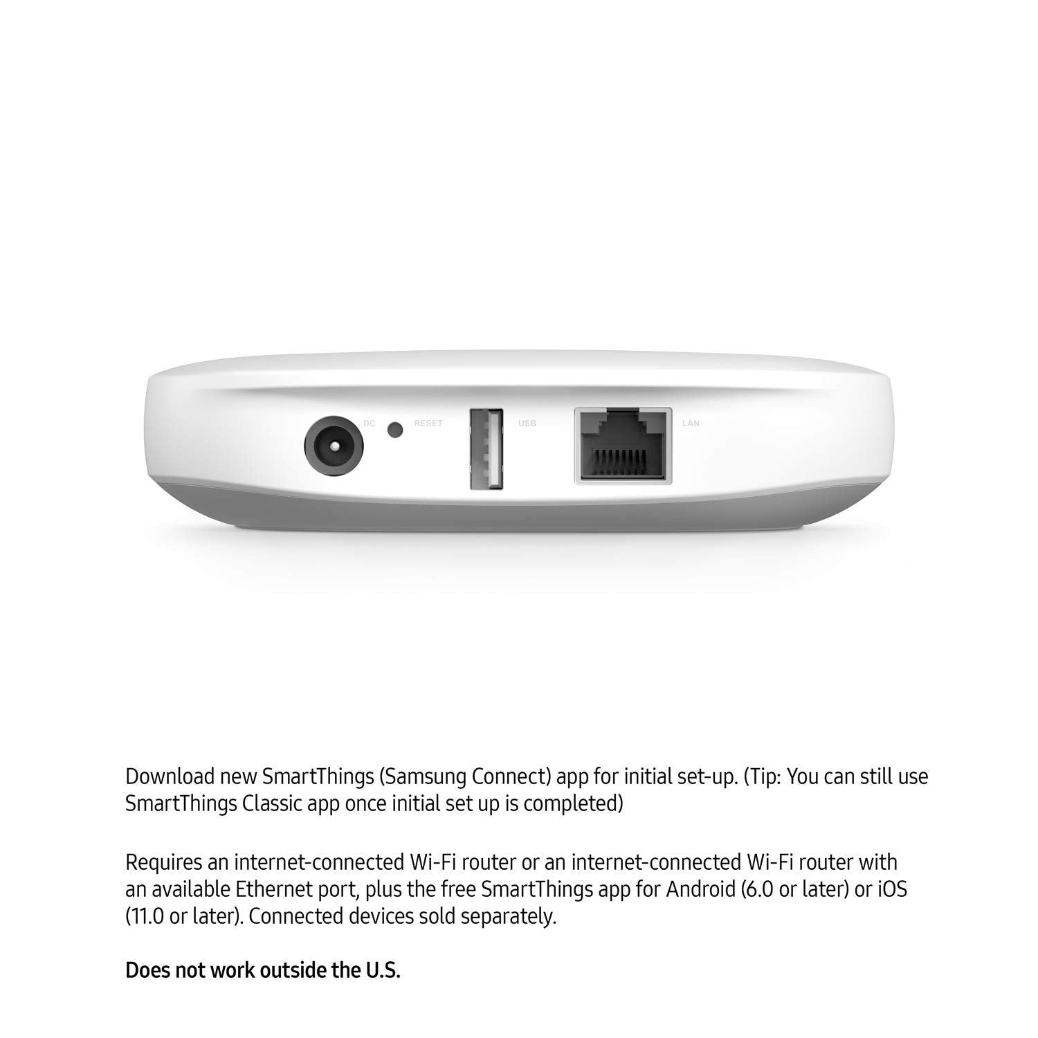 Samsung SmartThings Hub 3rd Generation [GP-U999SJVLGDA] Smart Home Automation Hub Home Monitoring Smart Devices - Alexa Google Home Compatible - Zigbee