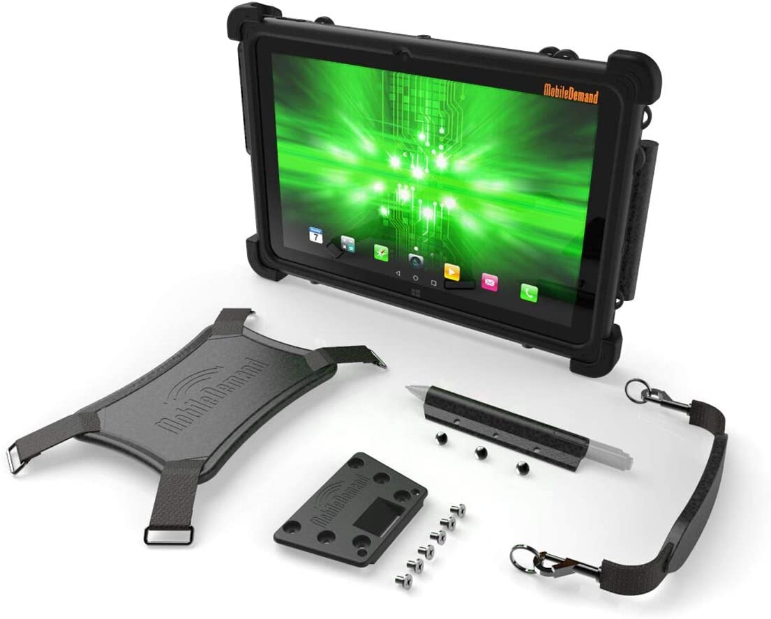 MobileDemand Flex 10A con tablet táctil Android 9.0 Pie Rugged | Ultra ligero | Pantalla de 10,1 pulgadas | Certificado GMS | MIL-STD-810G | Batería 6000mAH | Quad-Core para trabajo móvil empresarial