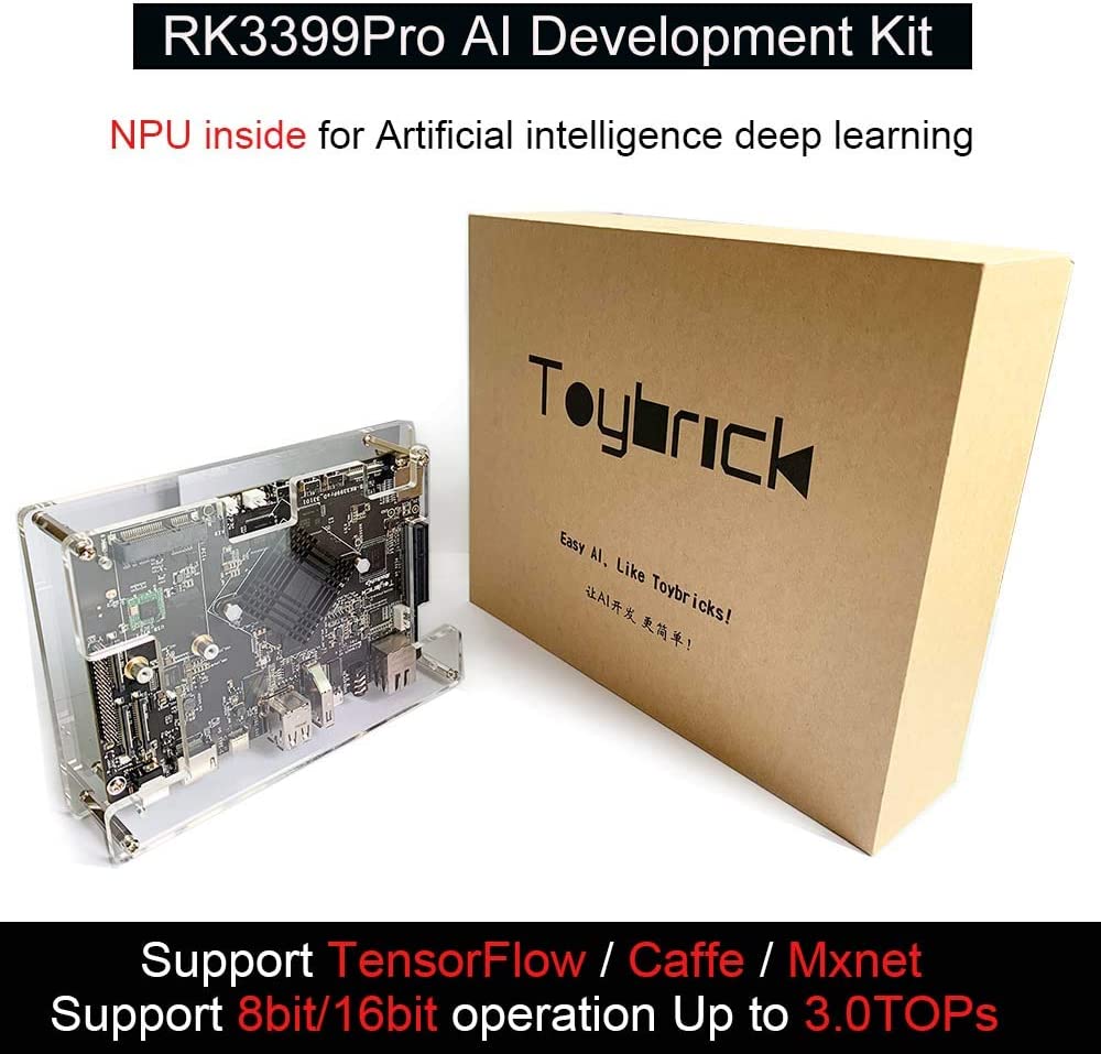 Toybrick RK3399Pro SBC AI kit desarrollo para inteligencia artística Deep Learning Accelerate TensorFlow Caffe hasta 3.0TOPs Android/Linux