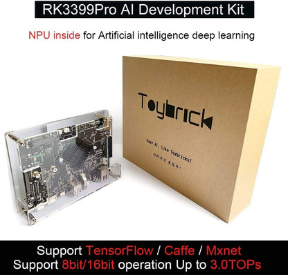 Toybrick RK3399Pro SBC AI kit desarrollo para inteligencia artística Deep Learning Accelerate TensorFlow Caffe hasta 3.0TOPs Android/Linux
