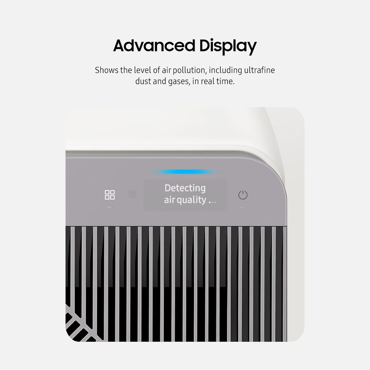 SAMSUNG BESPOKE - Purificador de aire cubo, eliminador de olores, sistema doméstico con filtración HEPA, purificación de 360 grados, modo mascota, control inteligente, atrapa el polvo, AX350A9350N, gris