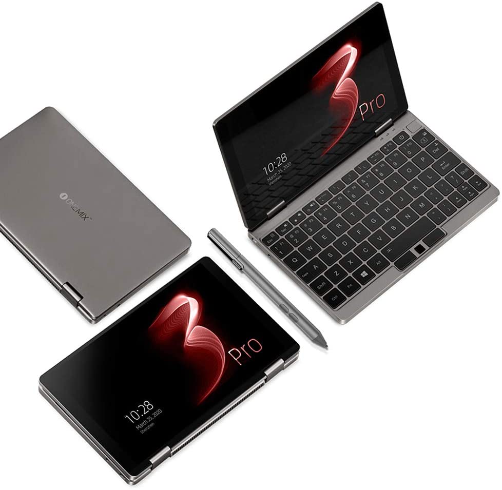 One Netbook One Mix 3 PRO Platinum Edition Yoga CPU Intel 10th I7-10510Y 8.4" Mini Pocket Laptop Ultrabook UMPC Win 10 Home, 2560X1600 Touch Screen Tablet PC 16GB RAM/512GB PCIE SSD Storage