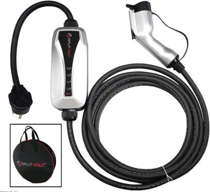 Splitvolt Cargador EV NEMA 14-50 de 40A cable de 16 pies, nivel 2 240 V, carga de circuito NEC más rápida segura de 50amp J1772