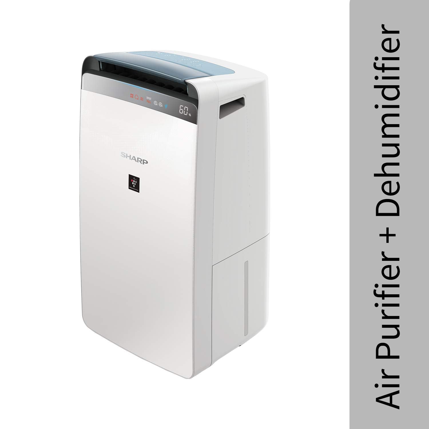 Sharp Air Purifier & Dehumidifier for Homes, Rooms, Offices | Awarded Plasmacluster Tech. | True HEPA H14 (in E1822 type) & Activated Carbon Filter | Auto Dehumidification | PM2.5 Indicator | Model: DW-J20FM-W
