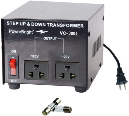 Transformador de voltaje Japan - Mexico interruptor de encendido / apagado 120v a 100v convertidor de voltaje uso DUAL 500watts
