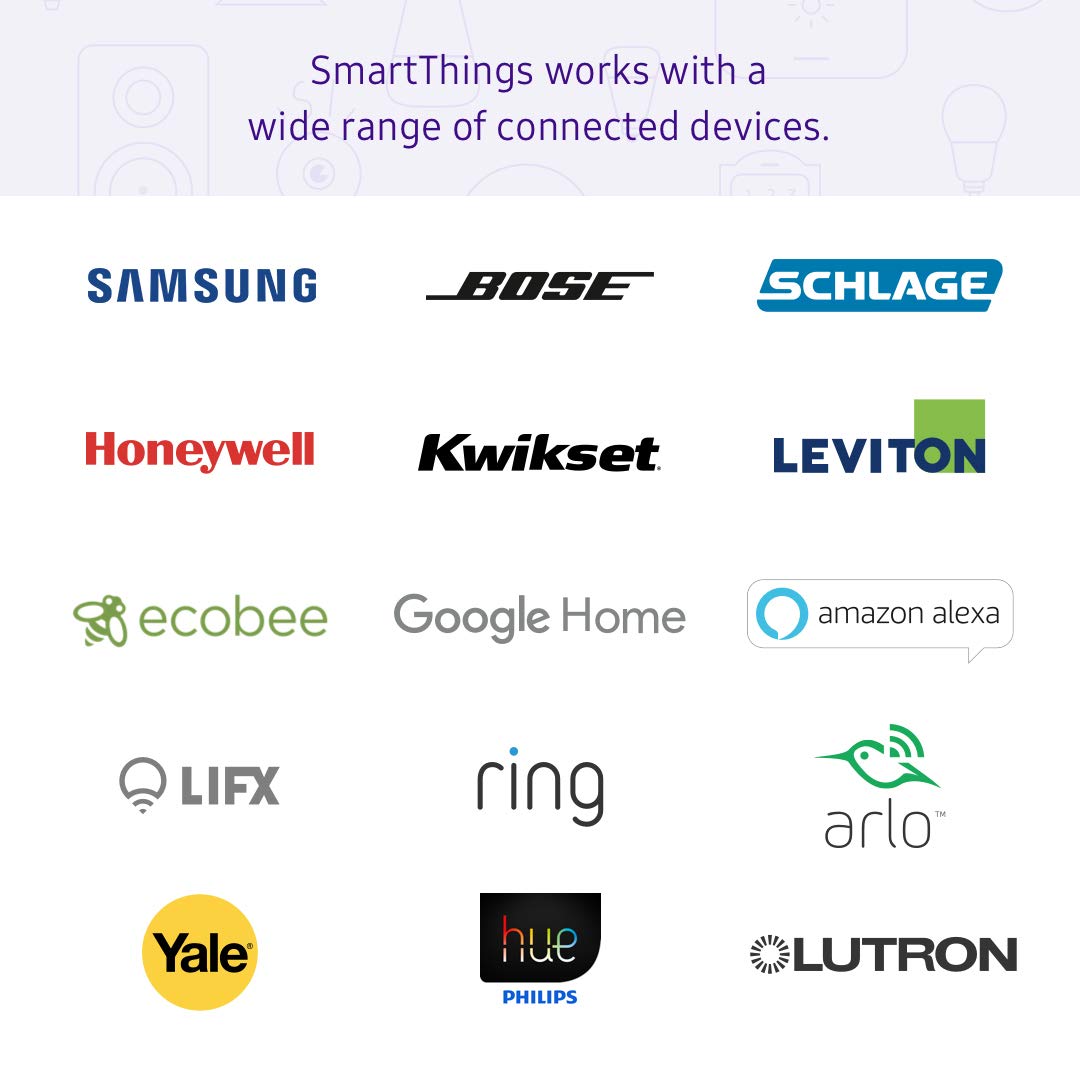 Samsung SmartThings Hub 3rd Generation [GP-U999SJVLGDA] Smart Home Automation Hub Home Monitoring Smart Devices - Alexa Google Home Compatible - Zigbee