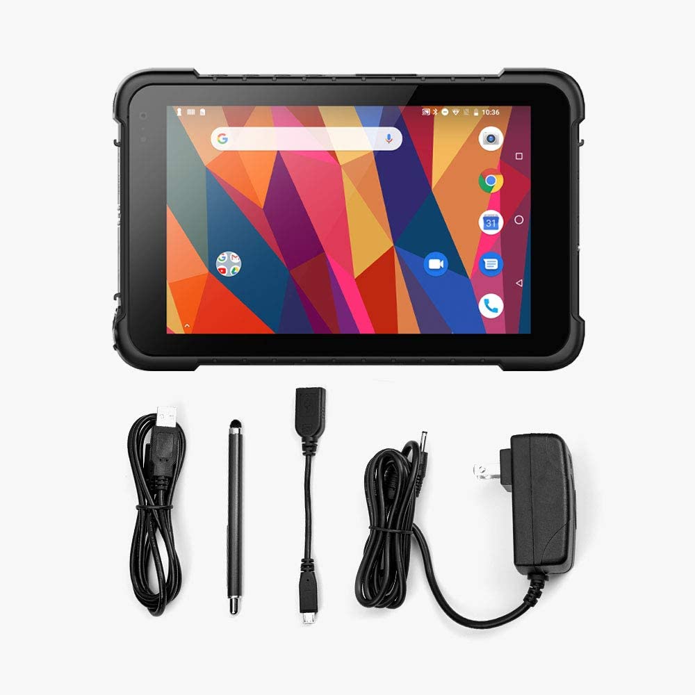 LOSRECAL Rugged Tablet Android 8.1 GMS Zebra 2D Android Barcode Scanner 8 Inch Industrial Tablet MIL-STD-810G IP67 WiFi NFC 4G GPS BT 8500mAh Android Tablet for Warehouse Management Field Mobile Work