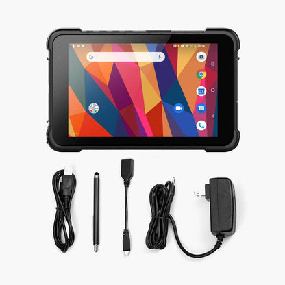 LOSRECAL Rugged Tablet Android 8.1 GMS Zebra 2D Android Barcode Scanner 8 Inch Industrial Tablet MIL-STD-810G IP67 WiFi NFC 4G GPS BT 8500mAh Android Tablet for Warehouse Management Field Mobile Work