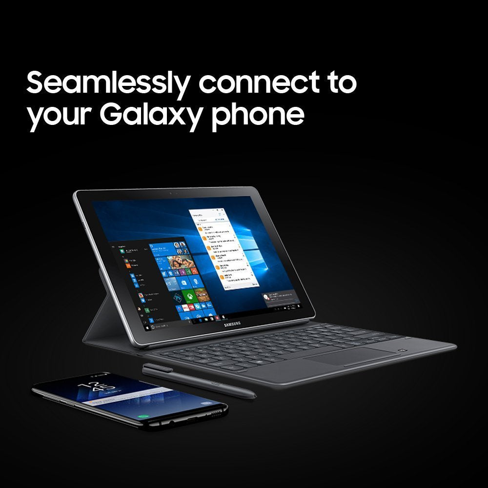 Samsung 2018 Galaxy Book 12" SM-W723NFHD + 2 en 1 tablet con pantalla táctil Ordenador portátil, Intel Core i5-7200U hasta 3.10GHz, 8GB de RAM, 256GB SSD, CA WIFI, Bluetooth 4.1, USB Type-C, KB desmontable, Windows 10 Pro