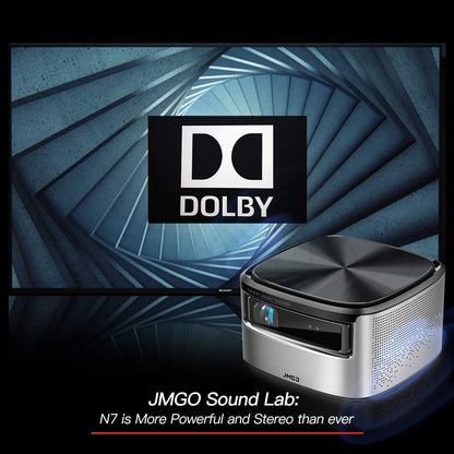 JMGO J6S Native 1080P Full HD 4K Projector with Android, 1100 ANSI lm, Auto Focus, Keystone Correction,DLP, Dolby, 3D, WiFi, Bluetooth Speaker, Smart Home Cinema Video Projector, 300" Picture