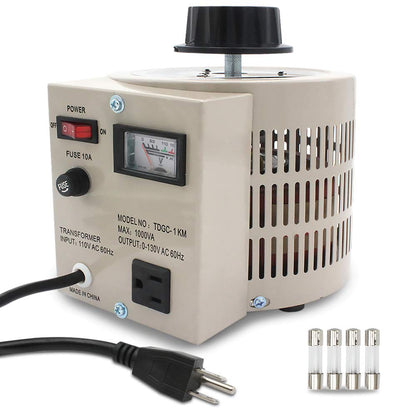 Regulador de voltaje variable del transformador variable, salida 0-130 V, entrada de 110 V-120 V