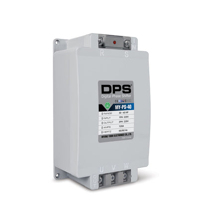 Convertidor monofásico a 3 fases, modelo MY-PS-40, adecuado para motor trifásico de 30 HP (22,5 Kw) 90 amperios 200-240 V, DPS debe utilizarse para un solo motor, entrada/salida 200 V-240 V, tipo digital