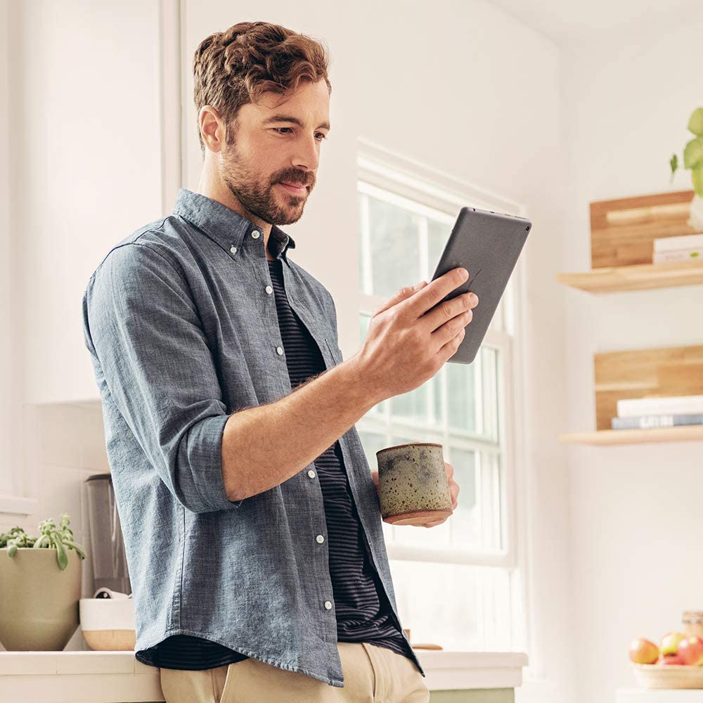 All-new Fire HD 8 Plus tablet, HD display, 32 GB, our best 8" tablet for portable entertainment, Slate, without ads