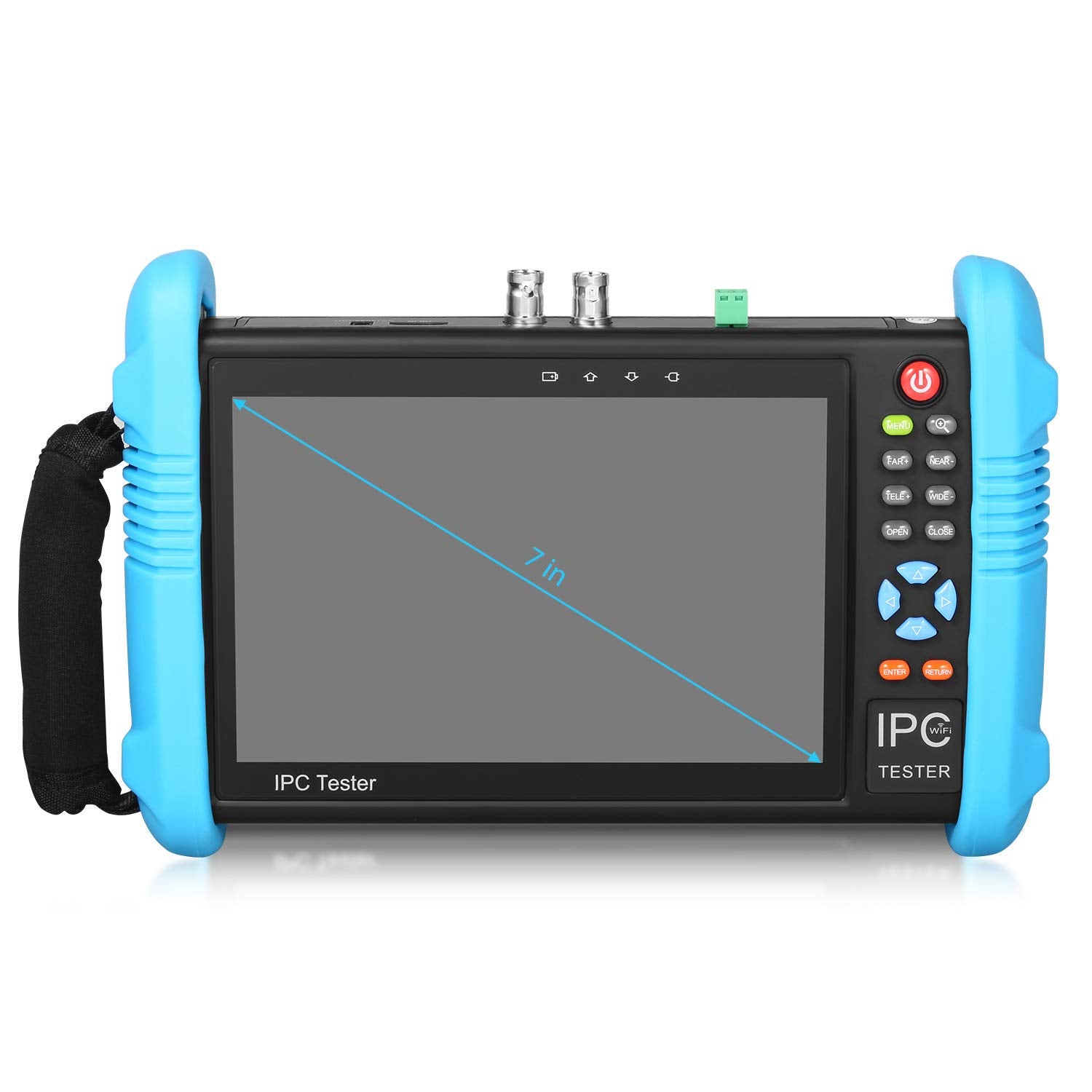 EVERSECU 7 inch IPS Touch Screen H.265 4K IP Camera Tester CCTV CVBS Analog Tester Built in WiFi with POE/WIFI/8G TF Card/HDMI Output/RJ45 TDR/Dual Window Test/Firmware CCTV Test Monitor