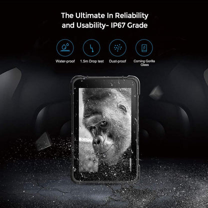 LOSRECAL Rugged Tablet Android 8.1 GMS Zebra 2D Android Barcode Scanner 8 Inch Industrial Tablet MIL-STD-810G IP67 WiFi NFC 4G GPS BT 8500mAh Android Tablet for Warehouse Management Field Mobile Work