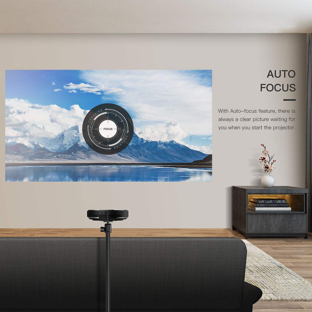 JMGO J6S Native 1080P Full HD 4K Projector with Android, 1100 ANSI lm, Auto Focus, Keystone Correction,DLP, Dolby, 3D, WiFi, Bluetooth Speaker, Smart Home Cinema Video Projector, 300" Picture