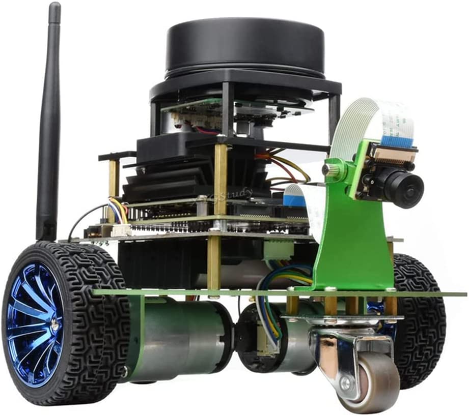 JetBot Kit de robot ROS AI compatible con controladores duales RP2040 Jetson Nano para procesamiento de visión de mapeo Lidar, autoconducción