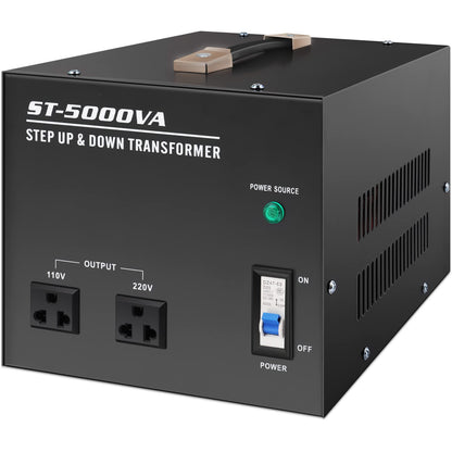 Convertidor de voltaje de 110V a 220V de subir/bajar 5000W de potencia de interruptor de encendido/apagado