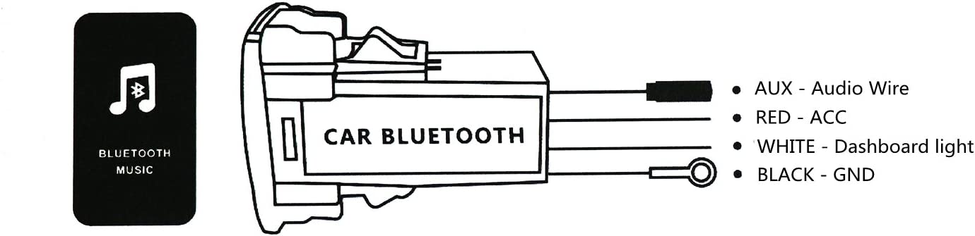 Módulo adaptador de música Bluetooth para automóvil, instalación de panel de salida AUX, uso para Toyota, Camry, Corolla, Yaris, RAV4, Reiz