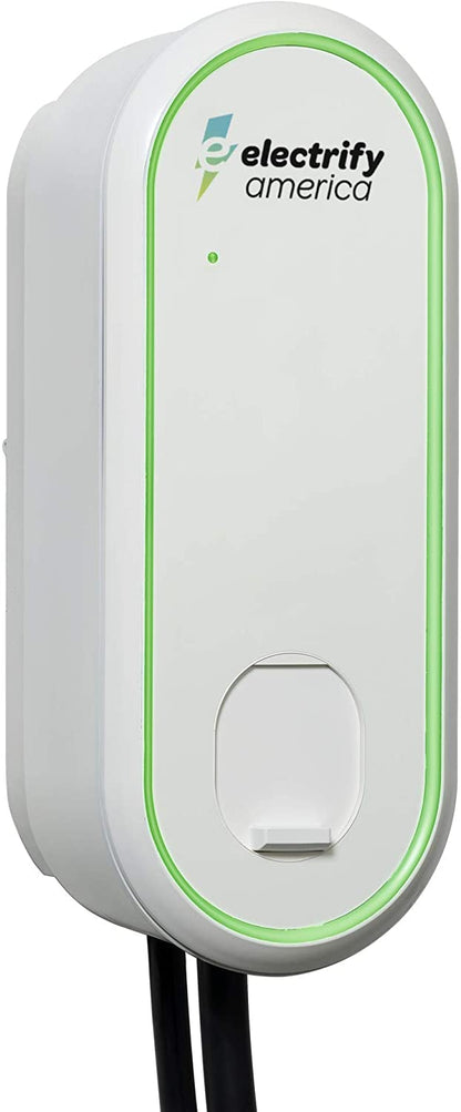 Electrify America - Cargador de casa para vehículo eléctrico de nivel 2 (EV), 32 A, 240 V, EVSE (enchufe NEMA 14-50 o estación de carga con cable duro), listado UL, cable de 24.6 pies