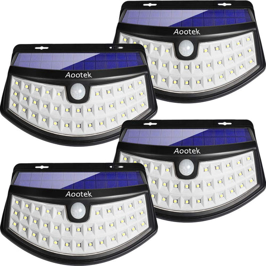 New Solar Lights 4Pack Upgraded High Efficiency 36 LEDs with 11.8 in² Solar Panel