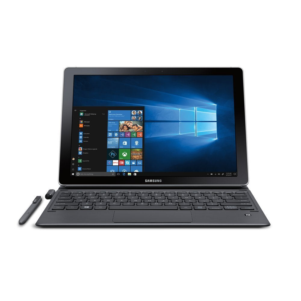 Samsung 2018 Galaxy Book 12" SM-W723NFHD + 2 en 1 tablet con pantalla táctil Ordenador portátil, Intel Core i5-7200U hasta 3.10GHz, 8GB de RAM, 256GB SSD, CA WIFI, Bluetooth 4.1, USB Type-C, KB desmontable, Windows 10 Pro