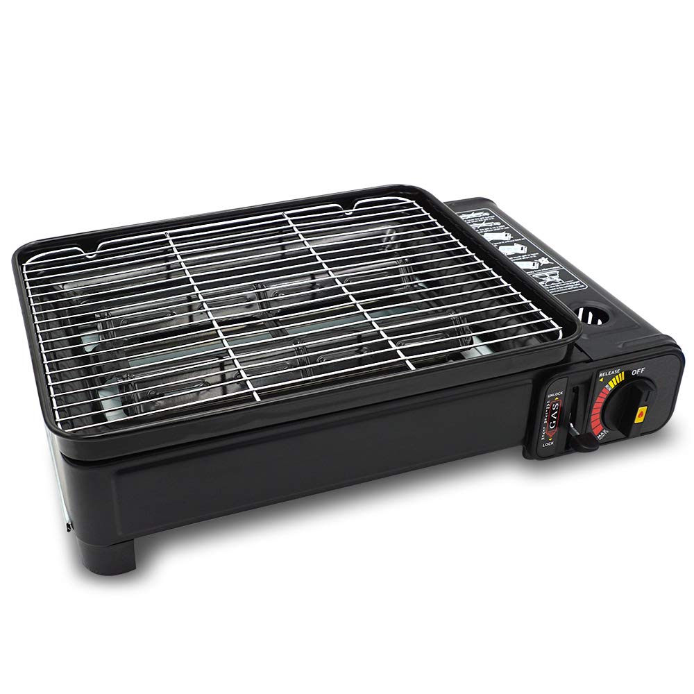 Estufa portátil para camping al aire libre, estufa de gas de 11.000 BTU con estuche de transporte