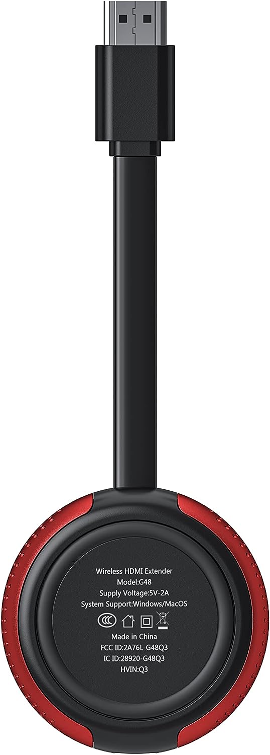 Transmisor y receptor HDMI inalámbrico 4K, TIMBOOTECH inalámbrico HDMI de 165 pies/50 m de largo alcance de transmisión de video/audio desde PC, portátil a HDTV, monitor, proyector, HDMI inalámbrico 5G para TIKTOK/Neflix/conferencias BBUSTIMHDMIDONGLE