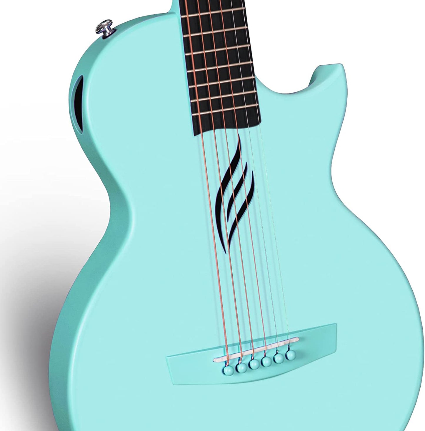 Enya Nova Go - Guitarra acústica de fibra de carbono, tamaño 1/2, para principiantes, adultos, viajes, kit de iniciación, paquete de regalo colorido