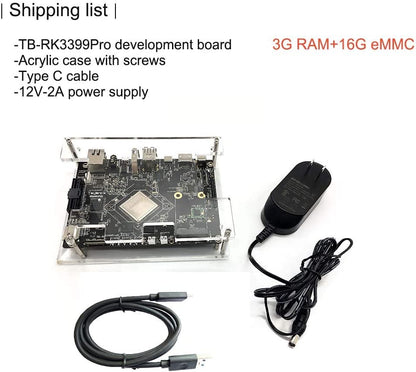 Toybrick RK3399Pro SBC AI kit desarrollo para inteligencia artística Deep Learning Accelerate TensorFlow Caffe hasta 3.0TOPs Android/Linux
