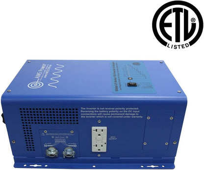 AIMS Power - 3000 vatios de baja frecuencia inversor sinusoidal, puro cargador de inversor, enumerado según las normas UL 458