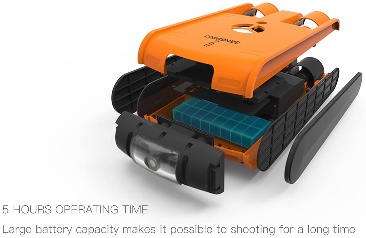 328.1 ft Tether Drone submarino con cámara de acción 4K robot robot submarino cámara de vídeo detección submarino para descubrimiento, visualización, grabación, salvamento, búsqueda, pesca, arqueología