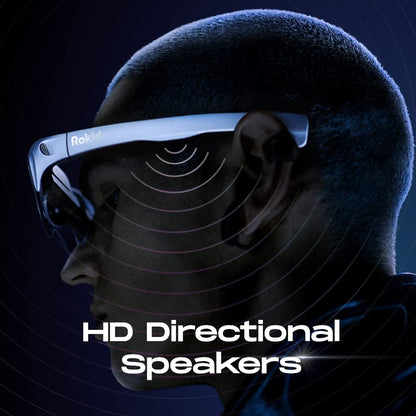 Rokid Air AR Glasses Augmented Reality Wearable Tech Headsets Smart Portable Massive Screen 1080P Dual Display,43°FoV, 55PPD