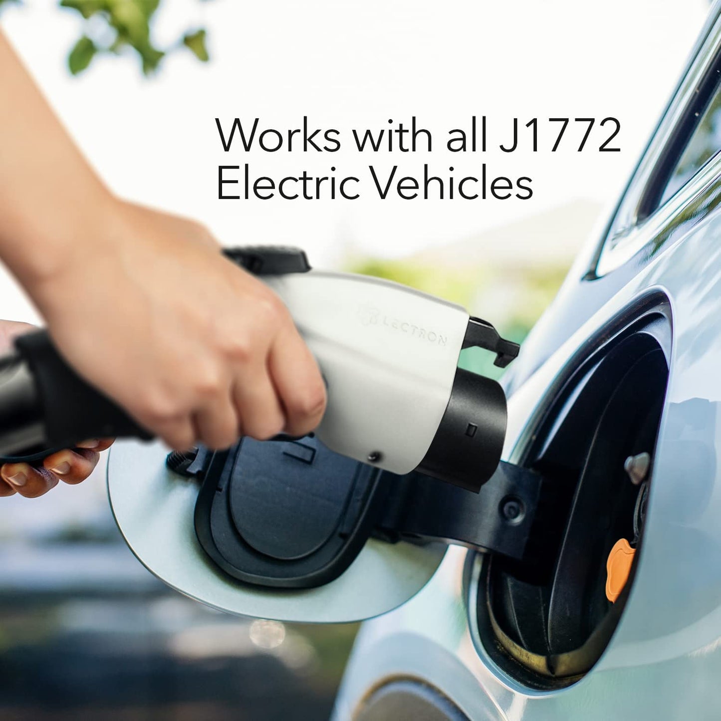Lectron [Solo para J1772 EVs Tesla a J1772 Adaptador de carga, máximo 48 amperios y 250 V, compatible con conectores Tesla de alta potencia, cargadores de destino y conectores móviles (negro)