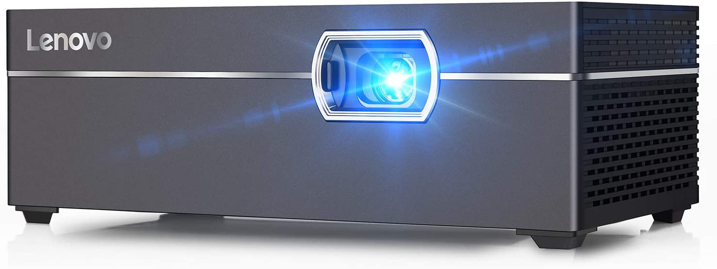 Lenovo M1 Smart Mini Proyector, de bolsillo 200 lúmenes ANSI Proyectores de vídeo DLP portátiles con WiFi, imagen de 110" control táctil inteligente<