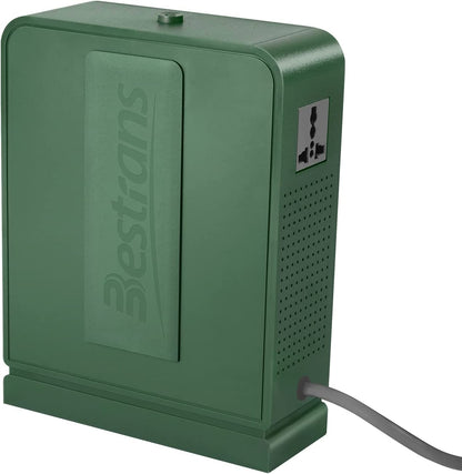 BESTRANS Convertidor de voltaje de 1500 W de 110 V a 220 V, convertidor de transformador de potencia con 2 salidas para uso de electrodomésticos de Asia Europa de 220 V en EE. UU