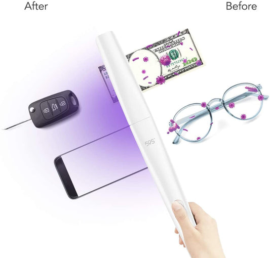 Pared desinfectante de luz ultravioleta, portátil, lámpara desinfectante de luz UVC, recargable, plegable, para el hogar, hotel, viajes, coche, mata el 99% de los gérmenes, virus y bacterias 59S X5