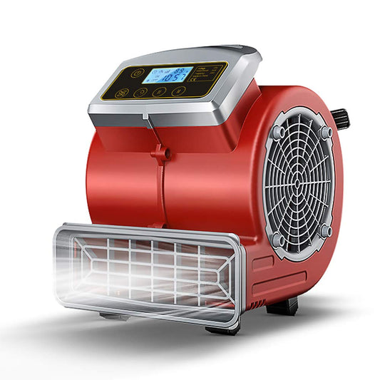 Mini Moverador de aire Multiuso, ventilador de utilidad, secador, soplador con tomas de corriente y temporizador para restauración 1/4 HP, 900 CFM