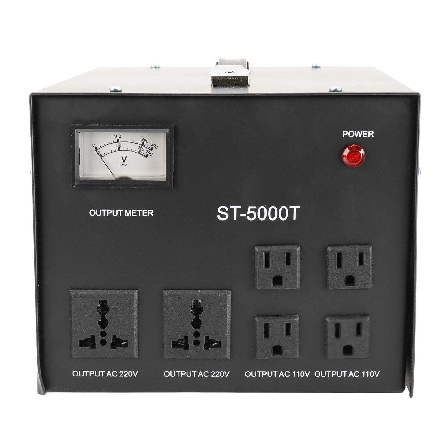 Transformador de voltaje ST-5000 con medidor 5000W Paso arriba/abajo - Transformador regulador de voltaje 110V/220V