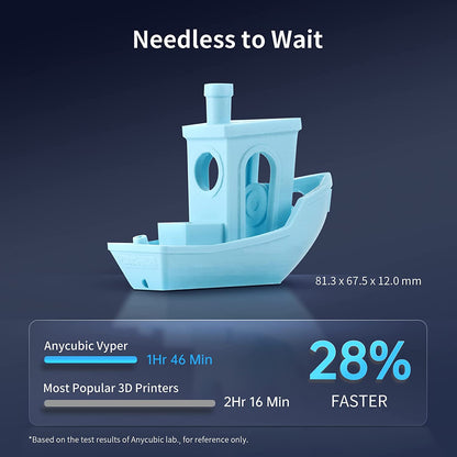 ANYCUBIC Vyper Impresora 3D, actualización de nivelación automática, impresora FDM rápida, diseño de estructura integrada con TMC2209 32 bits de placa base silenciosa, plataforma magnética extraíble, tamaño de impresión de 9.6 x 9.6 x 10.2 pulgadas